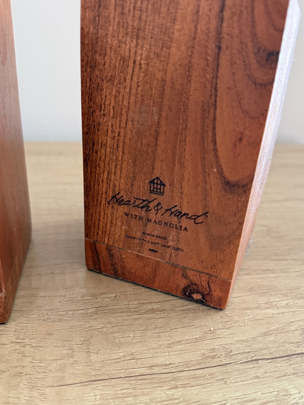 Hearth & Hand Solid Acacia Wood Bookends - Picture 3 of 7